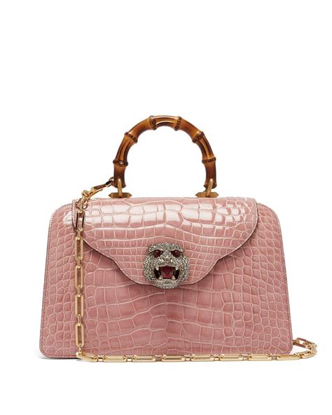 pink snakeskin gucci bag|gucci crocodile bag.